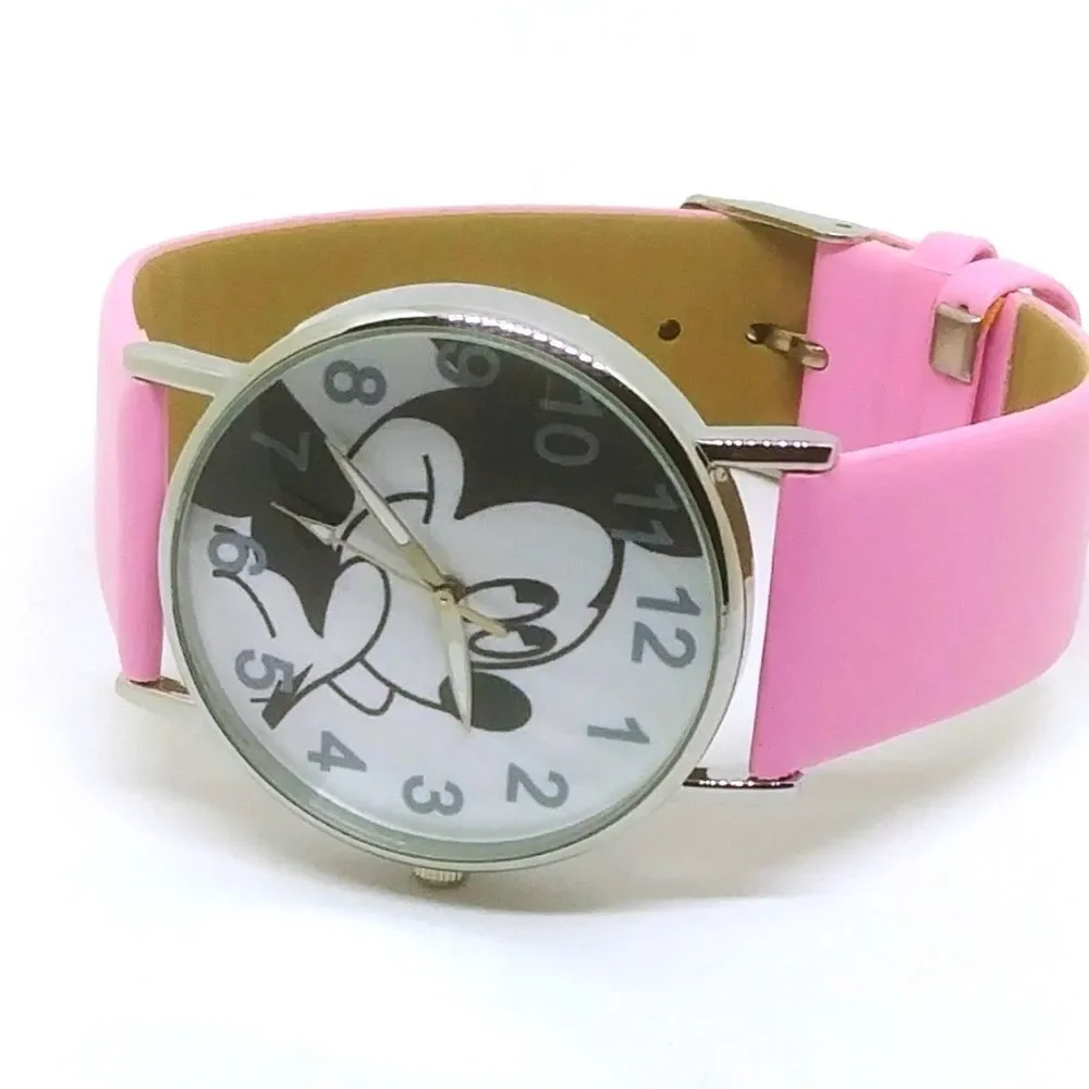 Mickey Mouse Watch Pink Band w Gift Box